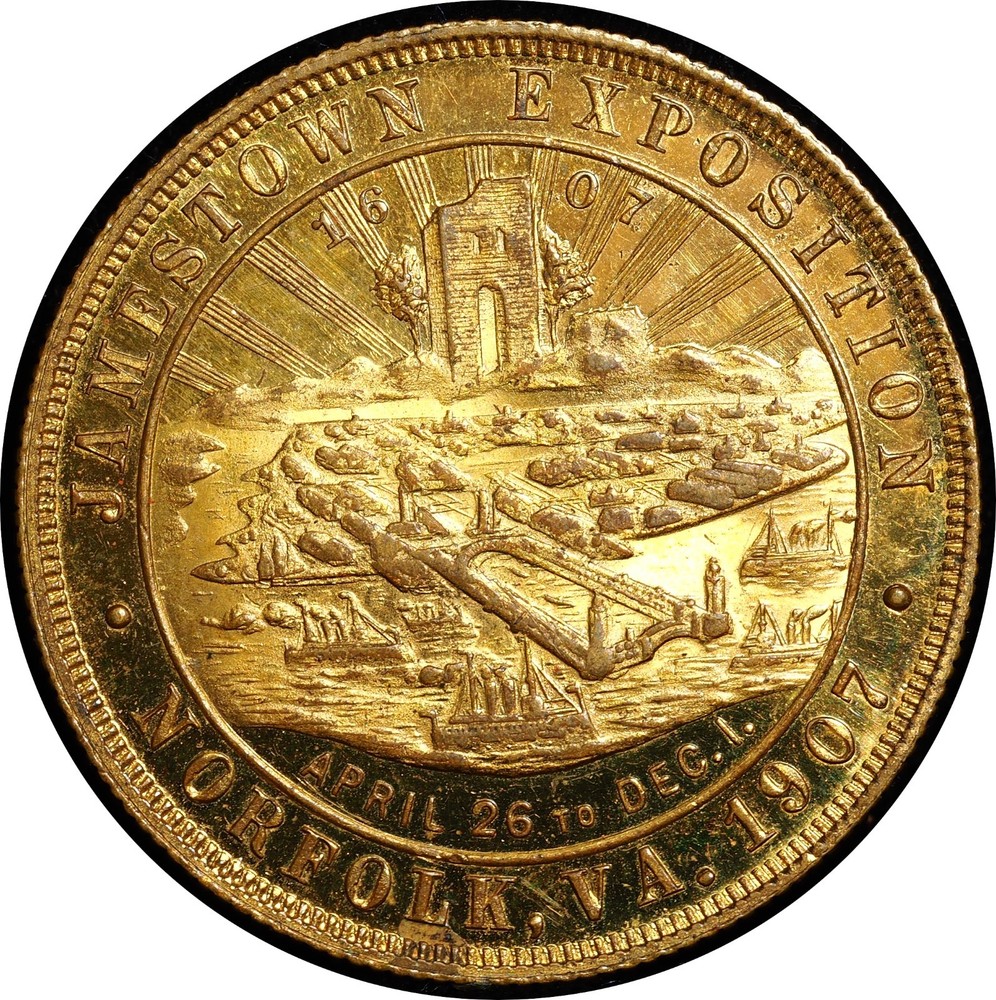 1907 Jamestown Exposition So-Called Dollar Gem BU