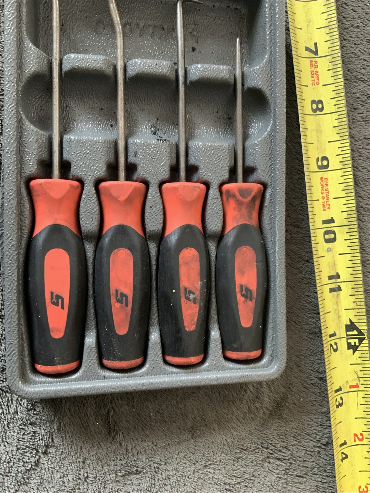 Snap On 4pc Mini Pick, Owl Set….orange…see Pics…1 Looks Short….