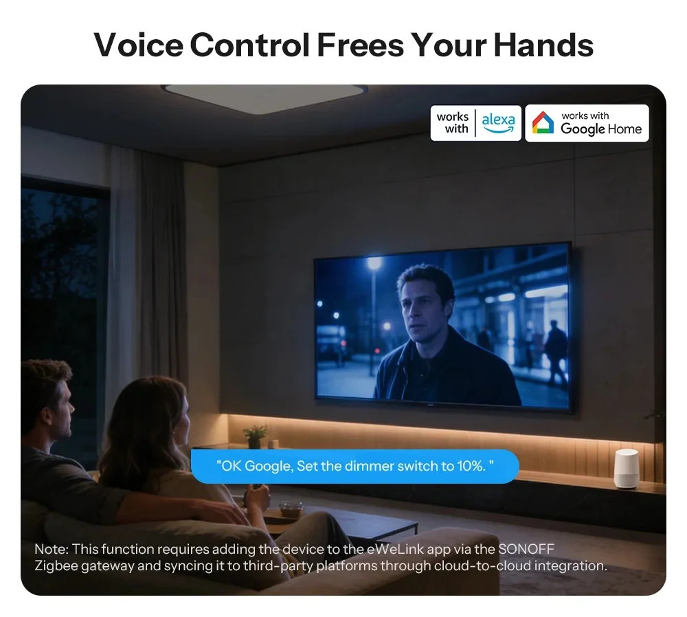 Sonoff MINI-ZBDIM Extreme Zigbee Smart Dimmer Switch Module Relay Wide Lighting
