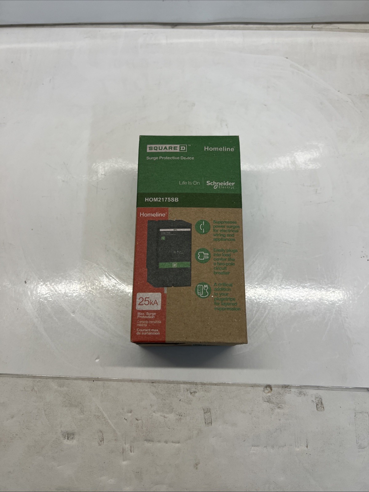Square D HOM2175SB Homeline AC Power Surge Protector  Surgebreaker  New