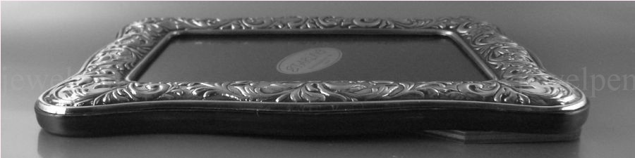 High-Quality Victorian Photo Frame Solid 925 Sterling Silver Mahogany(V2)