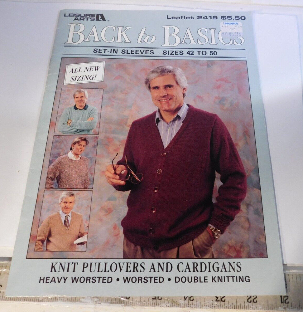 Back to Basics -vintage needlework book - Knitting - pullovers and Cardigans
