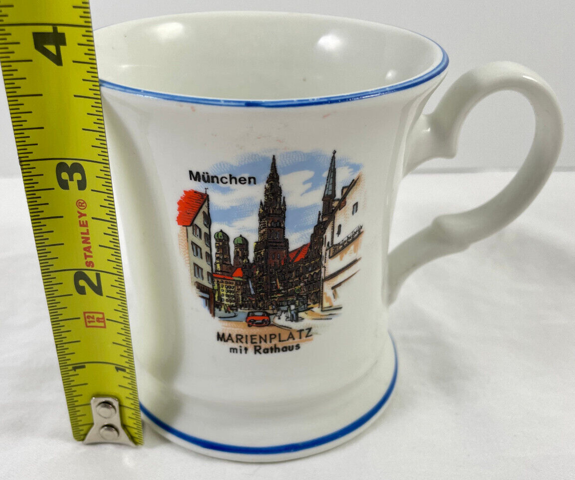 Johann Weig Souvenir Mug Munich Germany Marienplatz Rathaus Bavaria Cup