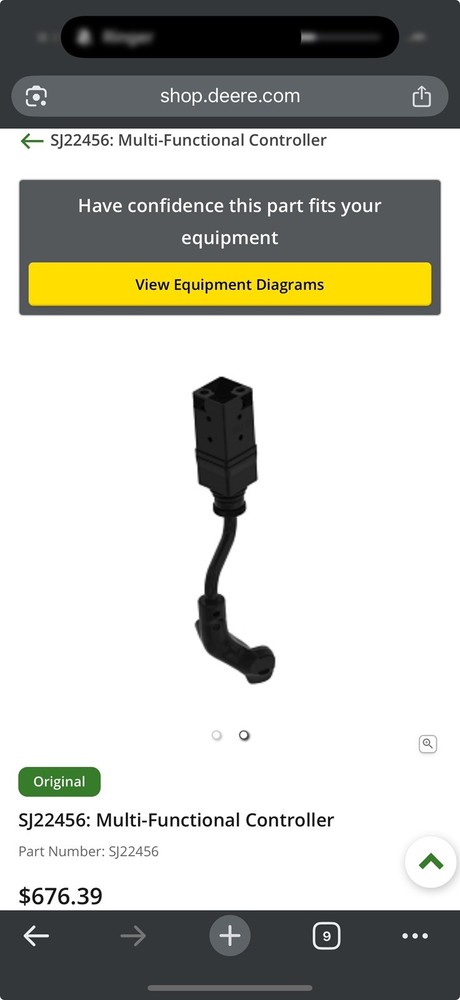 Genuine New John Deere SJ22456 Multi-Functional Controller