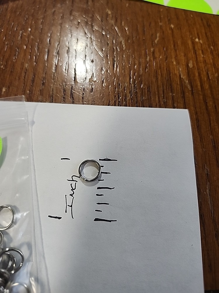 Split Rings Bag Of 100 Size 6 . Inv # 2327