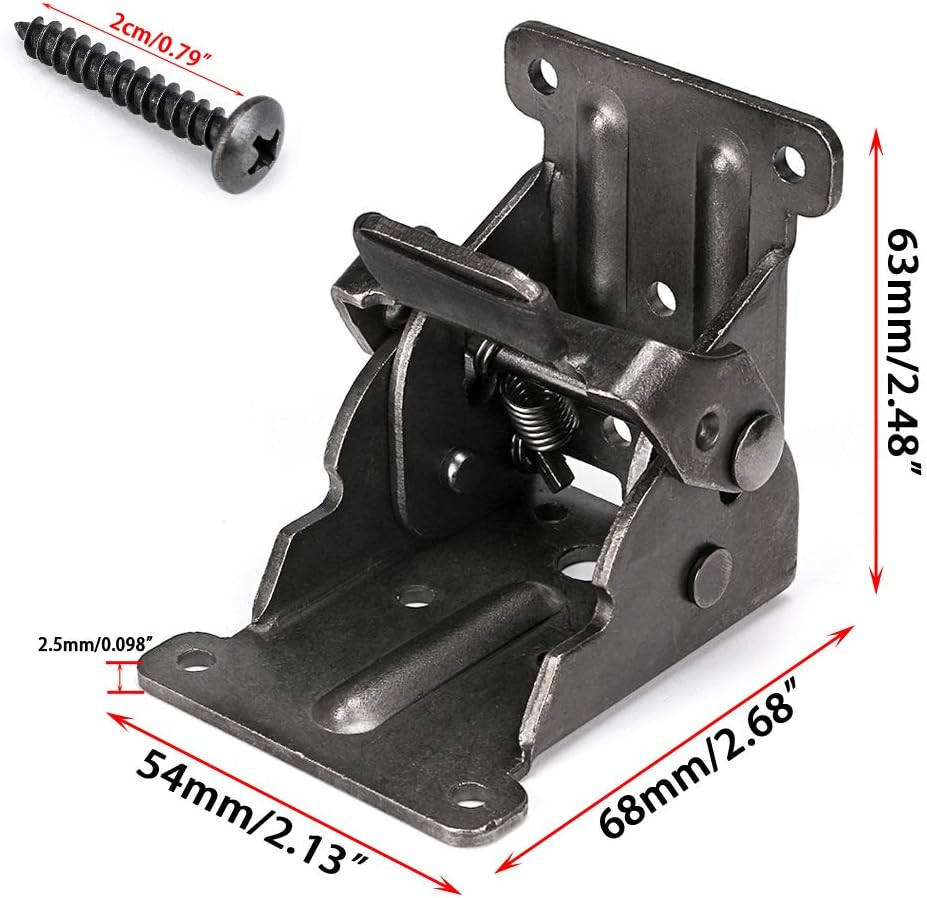 Table Leg Folding Brackets, Foldable Hinge Hardware, Self- Lock Extension