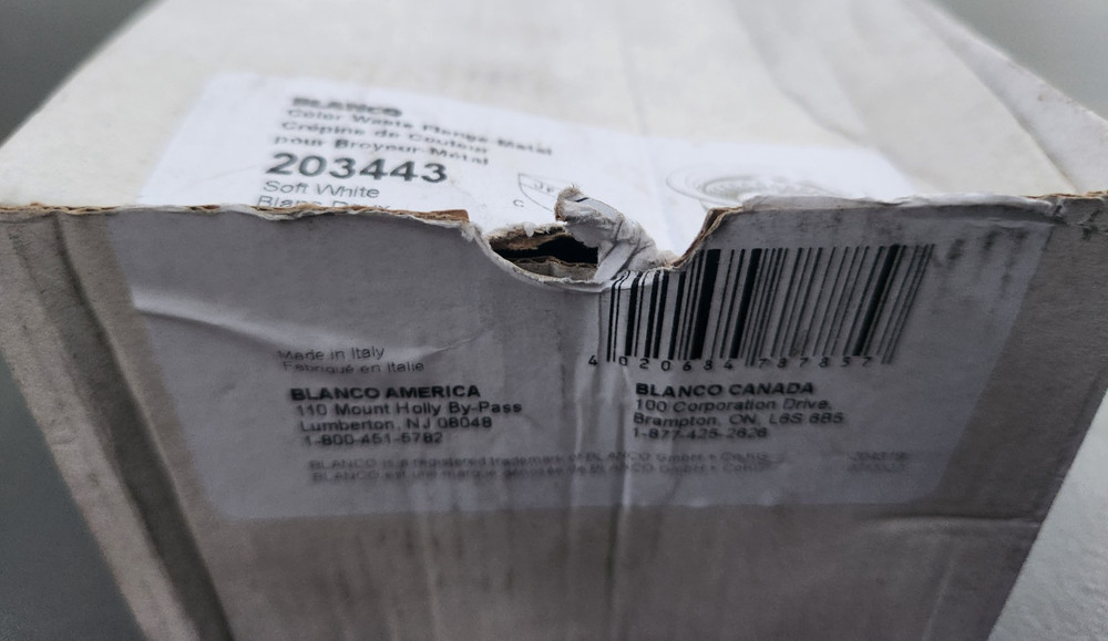 BLANCO 203443 Disposal Flange, 3.5", Soft White