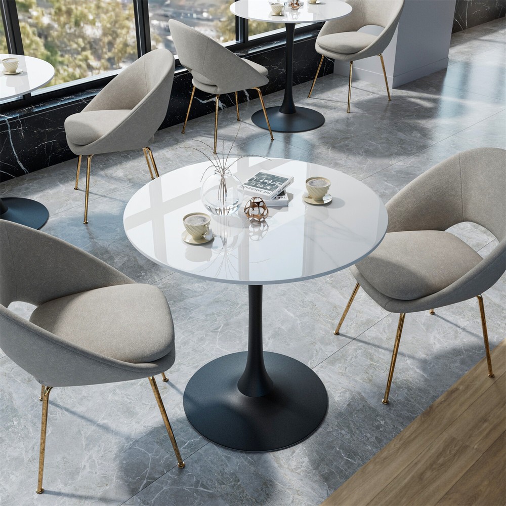 Leisure Marble Dining Table 31'' Tall Kitchen Restaurant Dining Bar Height Table