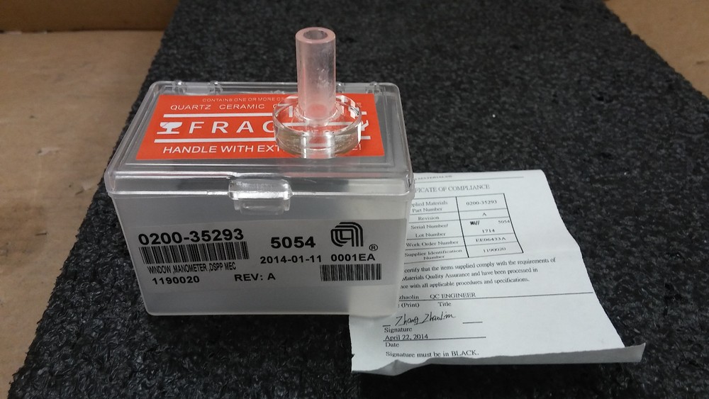 AMAT APPLIED MATERIALS 0200-35293 DSPP MEC Window Manometer