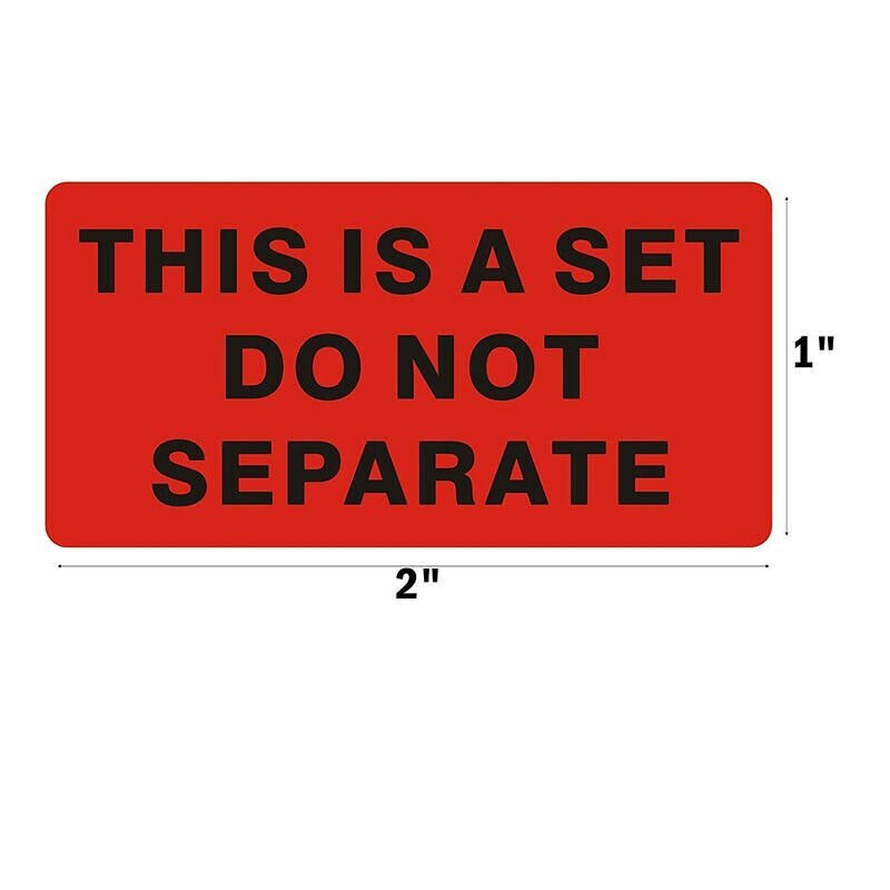 2 Rolls Packaging Labels THIS IS A SET DO NOT SEPARATE Shipping Warning Sticker