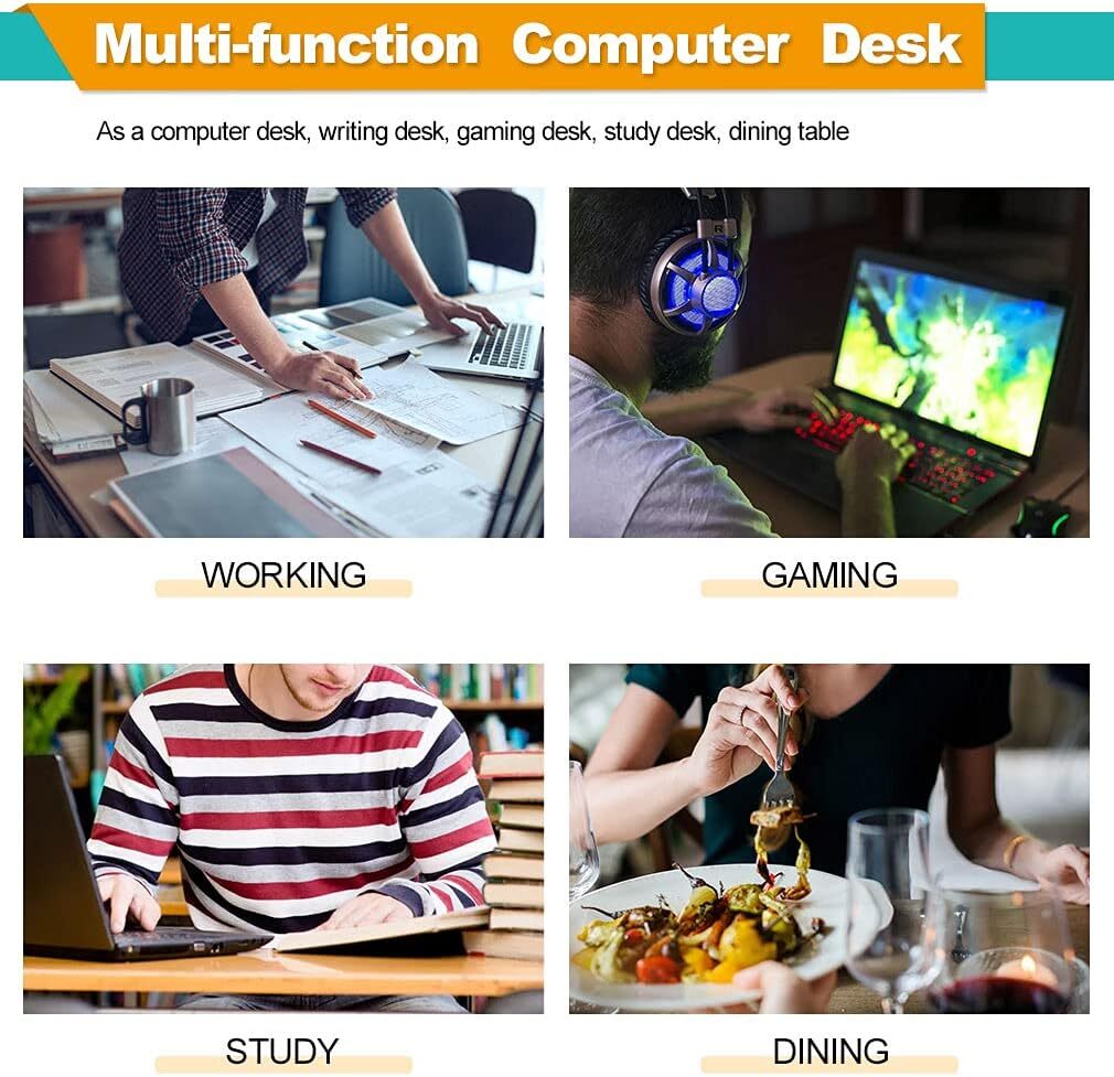 Computer Desk,39.4 inches Home Office Desk Writing Study Table Modern Simple