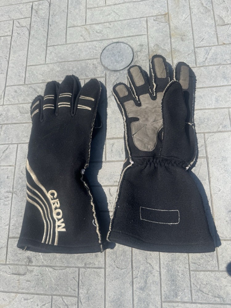 Crow Large Racing Gloves