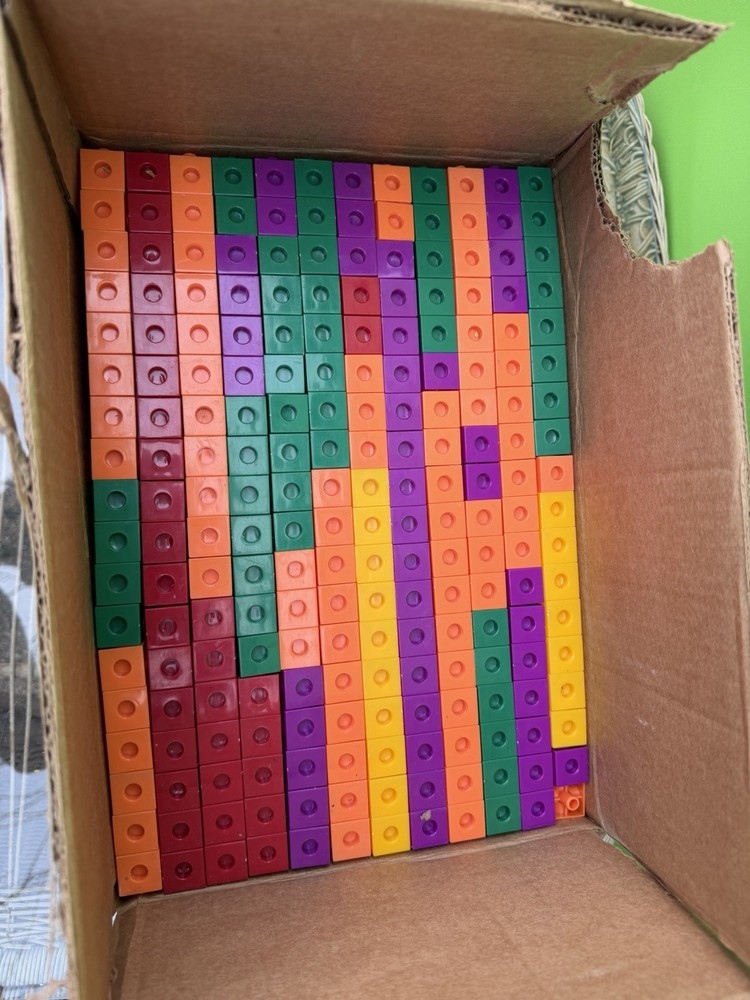 Unifix Multicolor Interlocking Math Cubes Set - Educational Toy for Ages 4-11