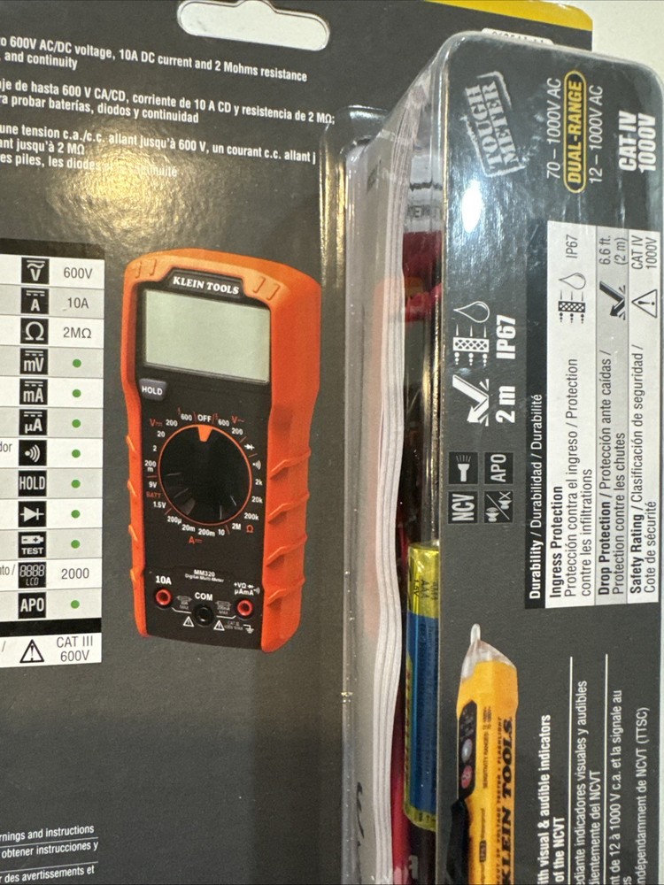Klein Tools MM320 Electrical Test Kit, Multimeter NCVT-3P - New