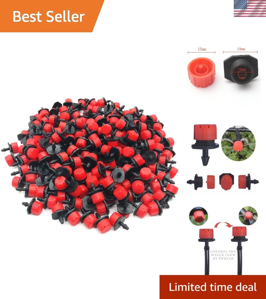 Professional 100pc Drip Emitters - 360° Adjustable for Complete Watering Control