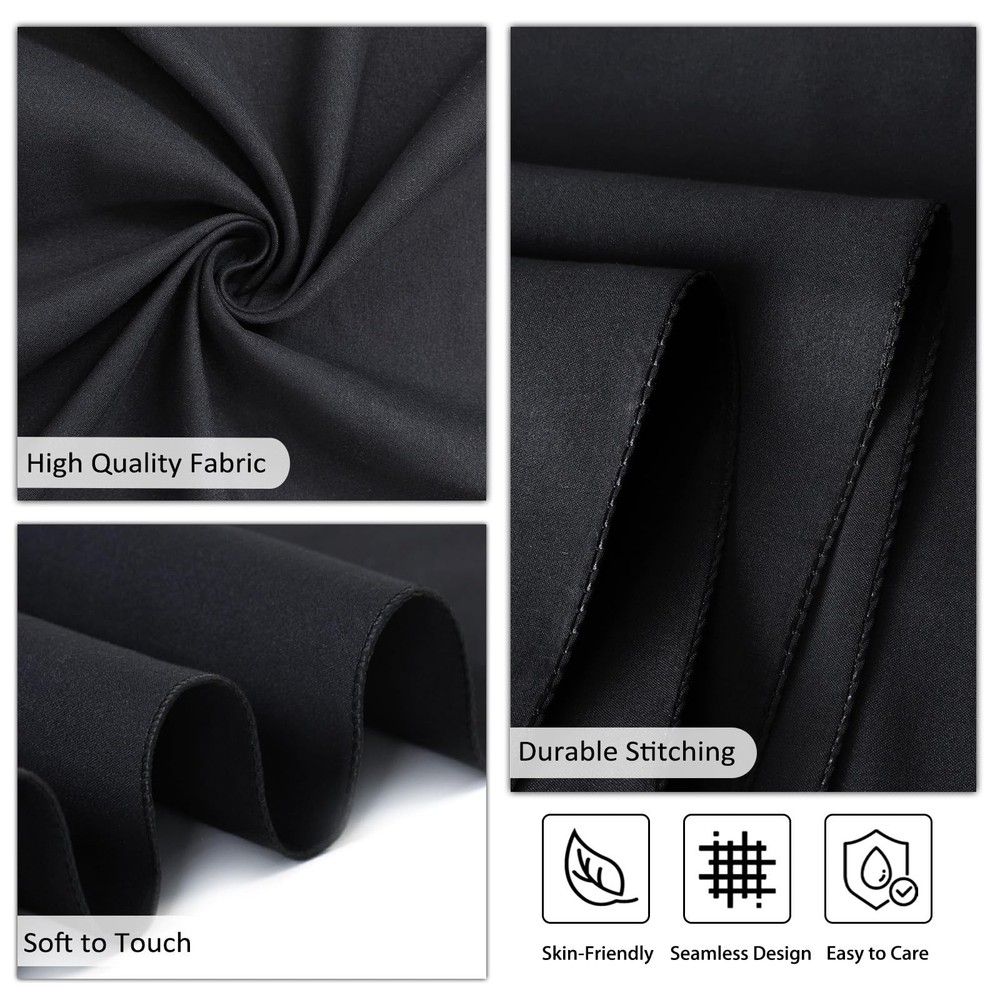 12 Pack Black Tablecloths 60 x 102 Inch Rectangular Table Cloths for Rectangl...
