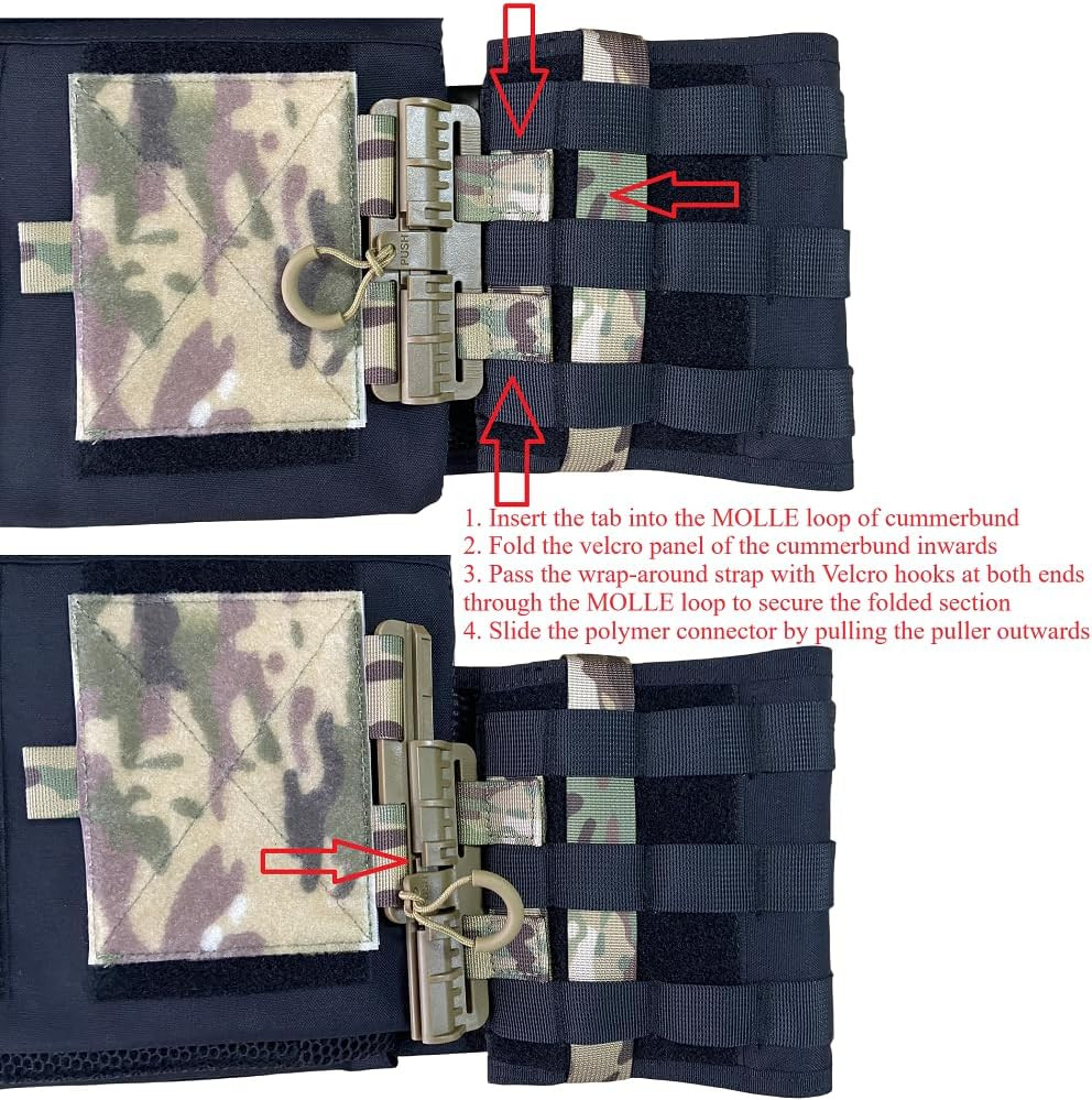 Quick Release Cummerbund Conversion Attachment for Tactical MOLLE Vest Quick Dis