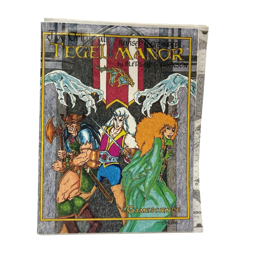 GameScience The Original Revised & Expanded Tegel Manor RPG Book w/ Map Posters