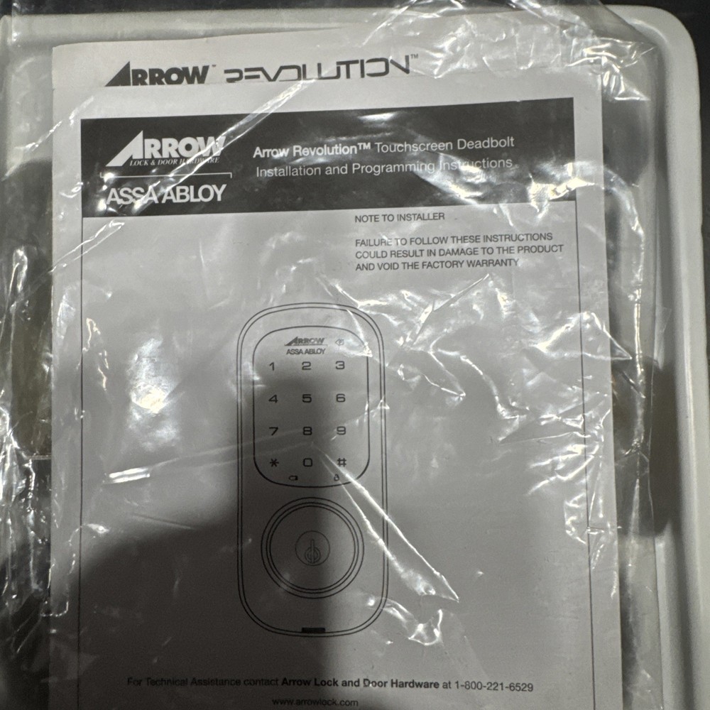 Arrow Revolution Electronic Touchscreen Access Lock V251