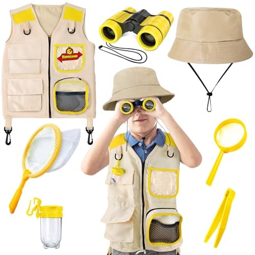 Kids Explorer Kit & Bug Catcher Kit, Kids Camping Gear for Kids, Outdoor Yellow