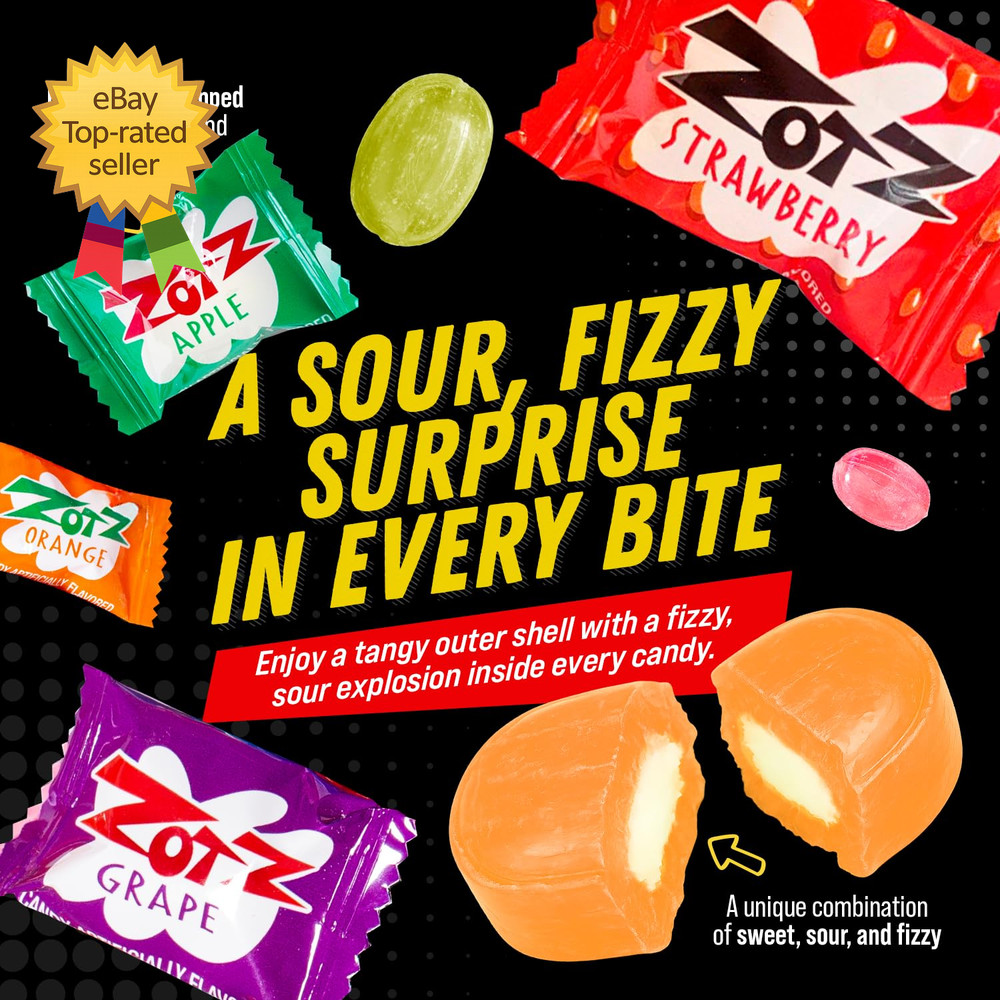 Fizzy Bulk Candy Hard Candy Individually Wrapped Assorted 7 Fruit Flavors
