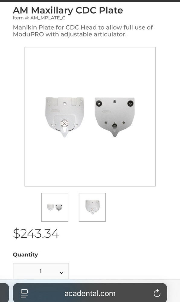 Dental  Manikin Plate