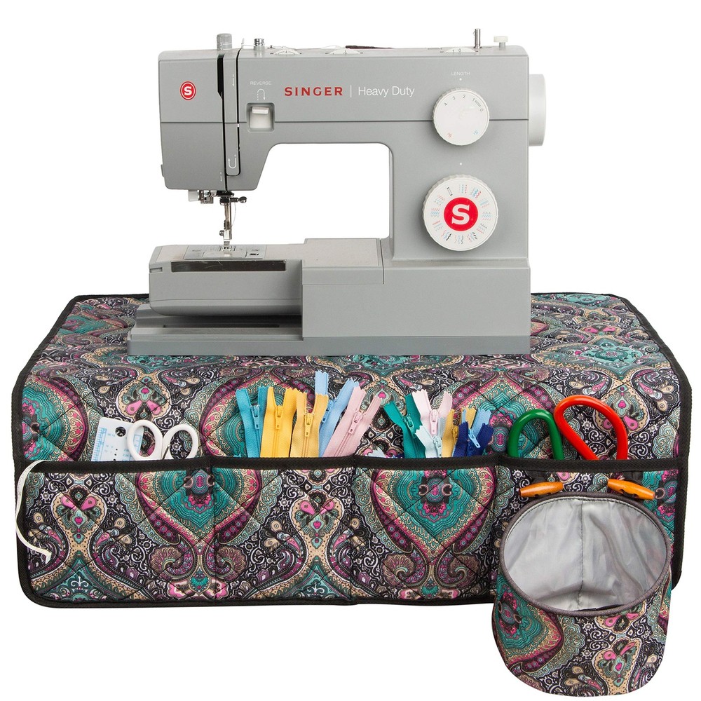 PACMAXI Sewing Machine Pad for Table with Pockets, Water-resistant Mat, Organ...