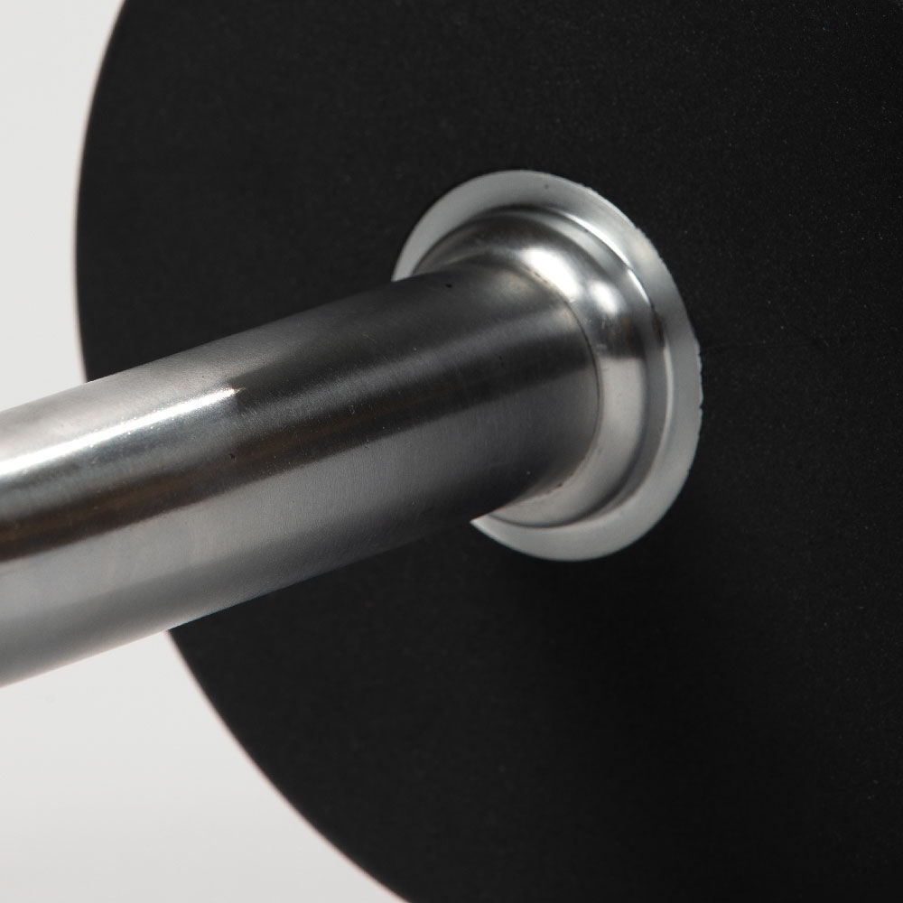 Titan Fitness 50 LB Rubber EZ Curl Fixed Barbell, Pre-Loaded Weight Bar