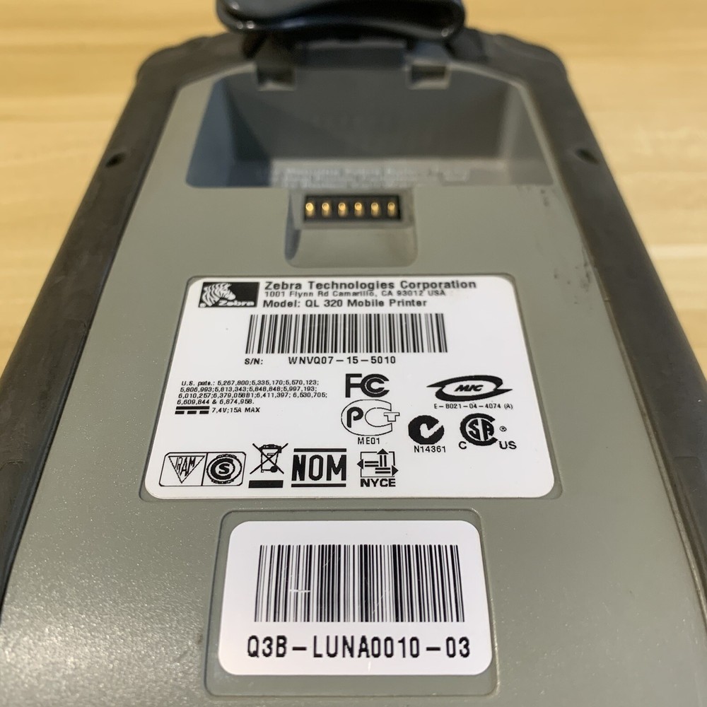 5 UNITS Zebra QL320 Wireless Mobile Thermal Barcode Printer Portable