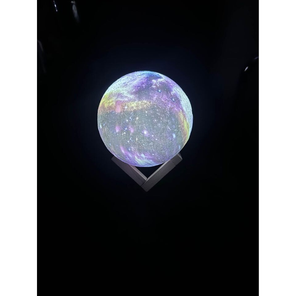 Moon Globe Night Light Multi Color 7in