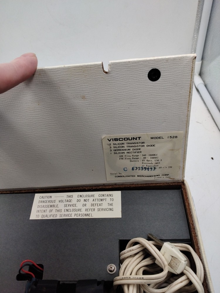 Viscount AC DC Solid State Transistor Radio Model 1528 Tested Working