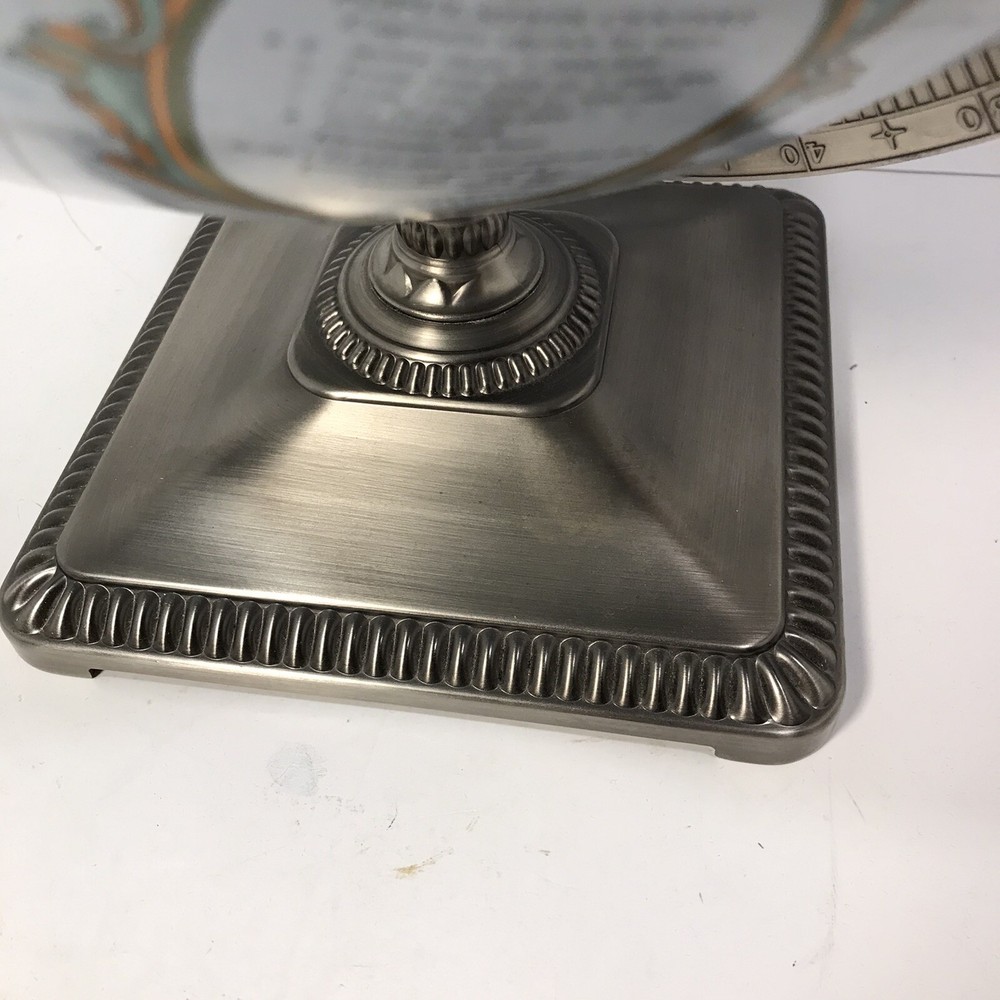 Replogle 12” World Classic Globe on Brushed Nickel Base circa 1990’s