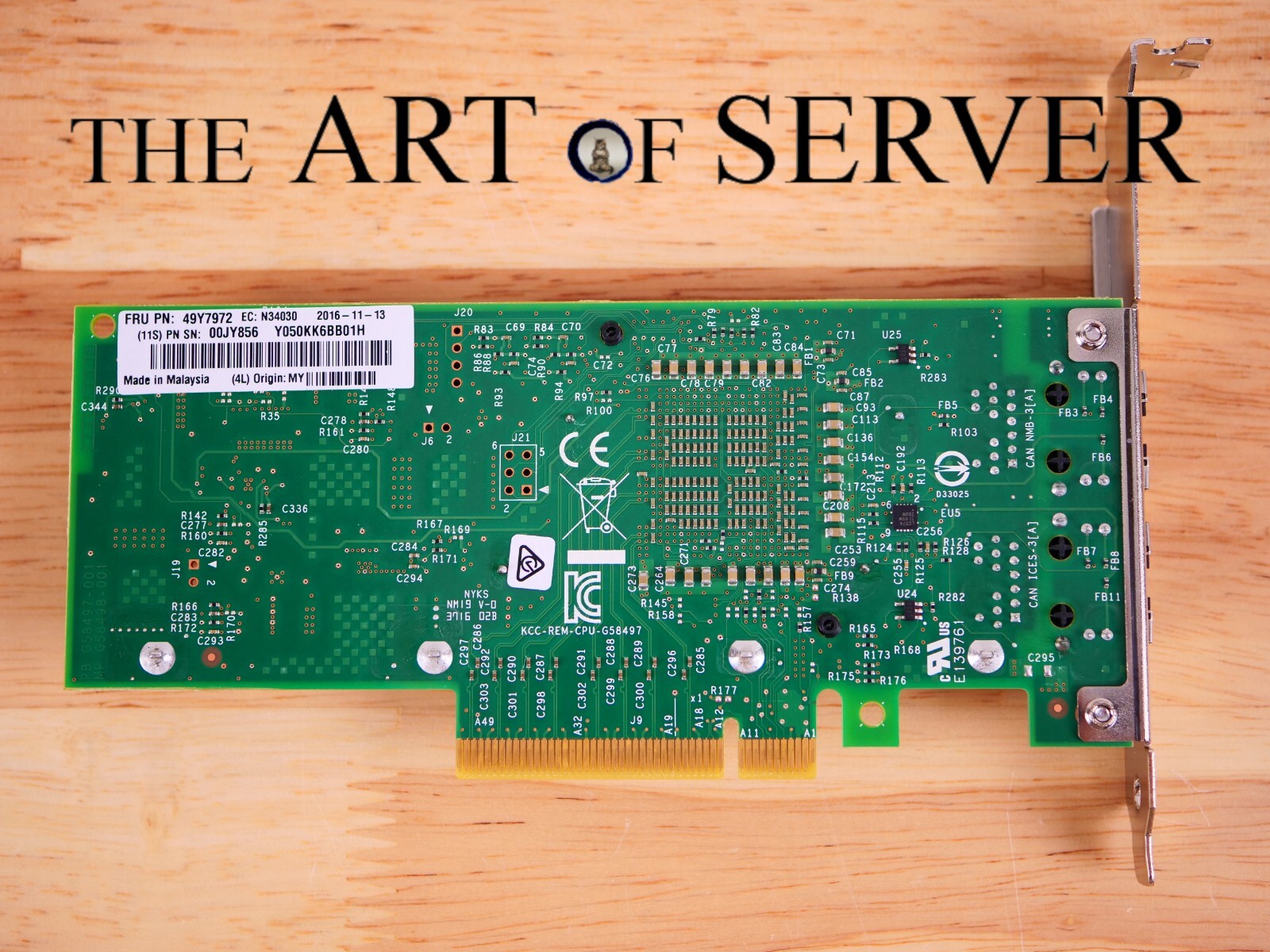 Intel X540-T2 10Gb 10GBaseT RJ-45 PCIe 3.0 x8 NIC Full Profile (IBM 49Y7972)