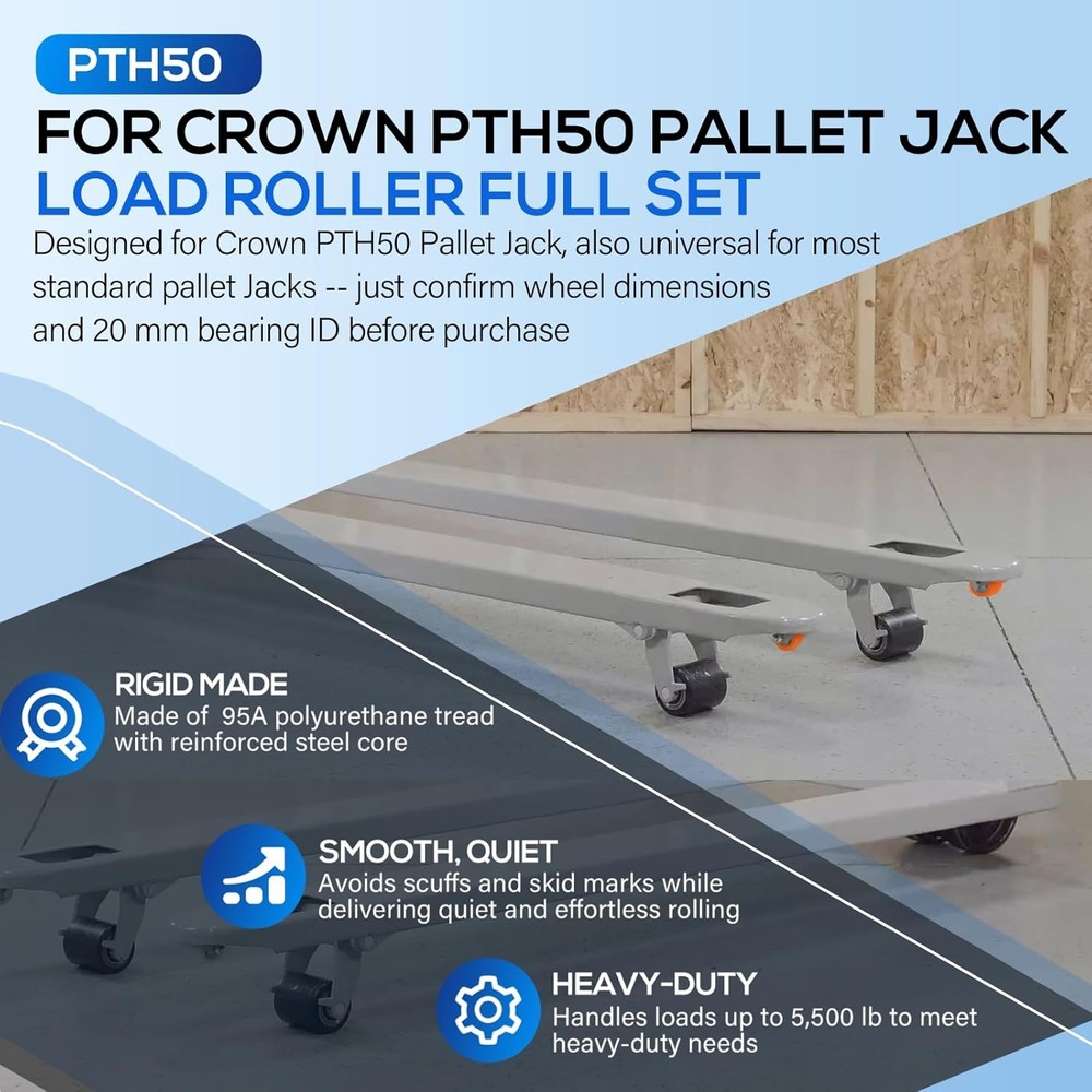 Pallet Jack for CRWON PTH50 Pallet Jack Wheel Replacement Kit Set Complete