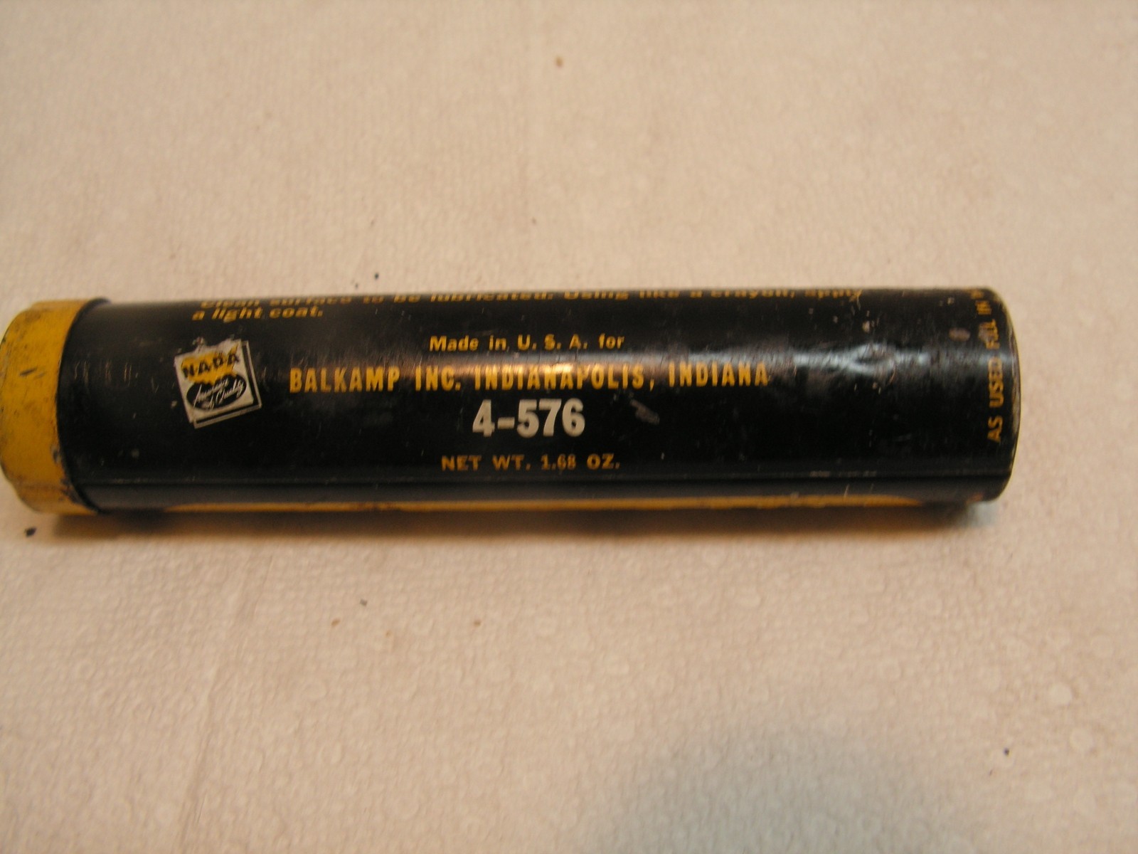 Vintage NAPA Balkamp Metal Door-ease Stainless Stick Lubricant Y & B 75%+ FULL