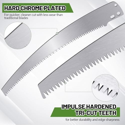 10 Pcs 12" Pole Saw Replacement Blades for Tree Pruner, Compatible with Various