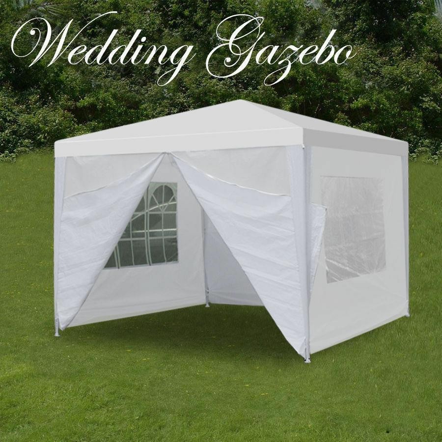 10'x10' 4 Walls Outdoor Canopy Party Wedding Tent Pavilion Gazebo Sun Shade US