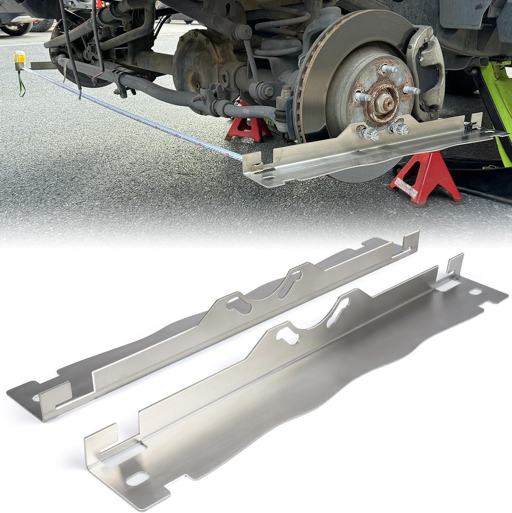 Heavy Duty Toe Alignment Tool Plates Stainless Steel Wheel Alignment Plates Silv