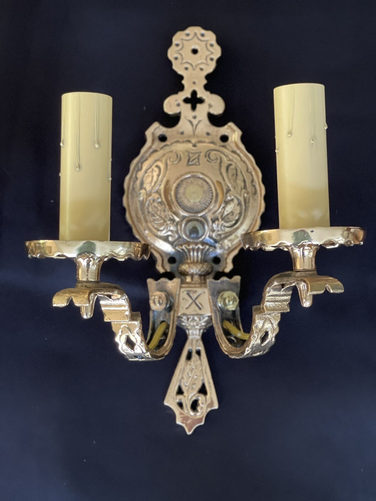 PAIR Antique Aesthetic Solid Brass Wall Sconces East Lake Victorian