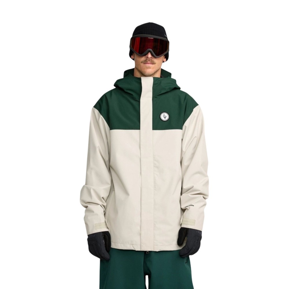 Volcom Buckthreeeighty Men's Winter Jacket, Stone, Small