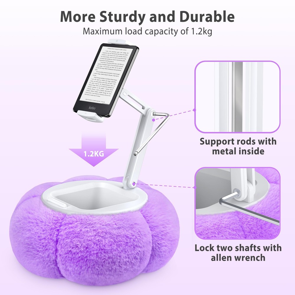 Tangkula Mobile Overbed Table Couch Rolling Angle & Height Adjustable Laptop