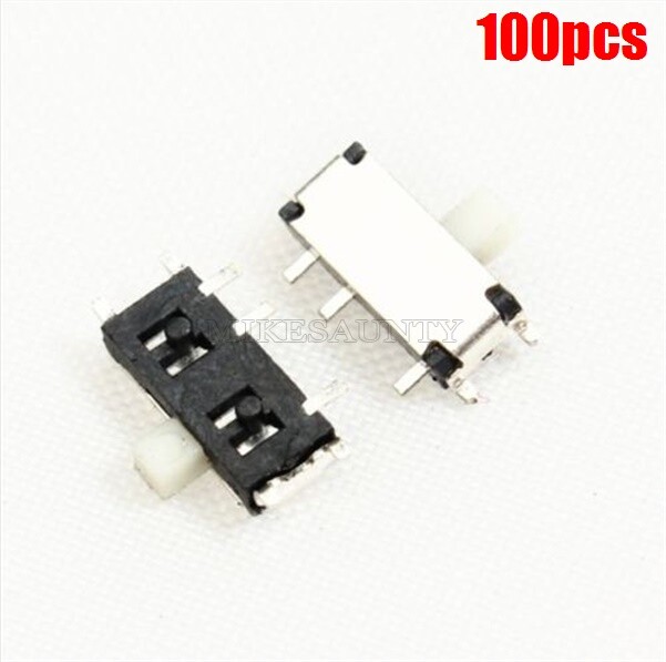 100pcs slide power off/on panel pcb mini smd switch spm ic new fp