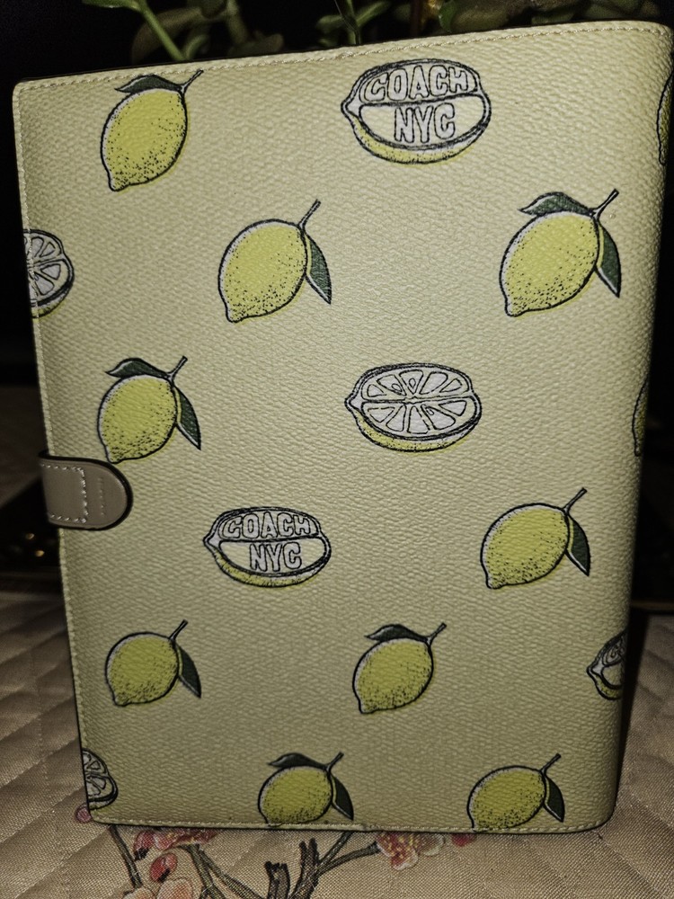 COACH Notebook Lemon Print Garden Glade/Multi NWT 🍋🍋🍋🍋🍋