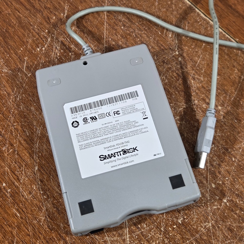 Vintage Smart Disk FDUSB-TM2 Mitsumi Model #D353FUE