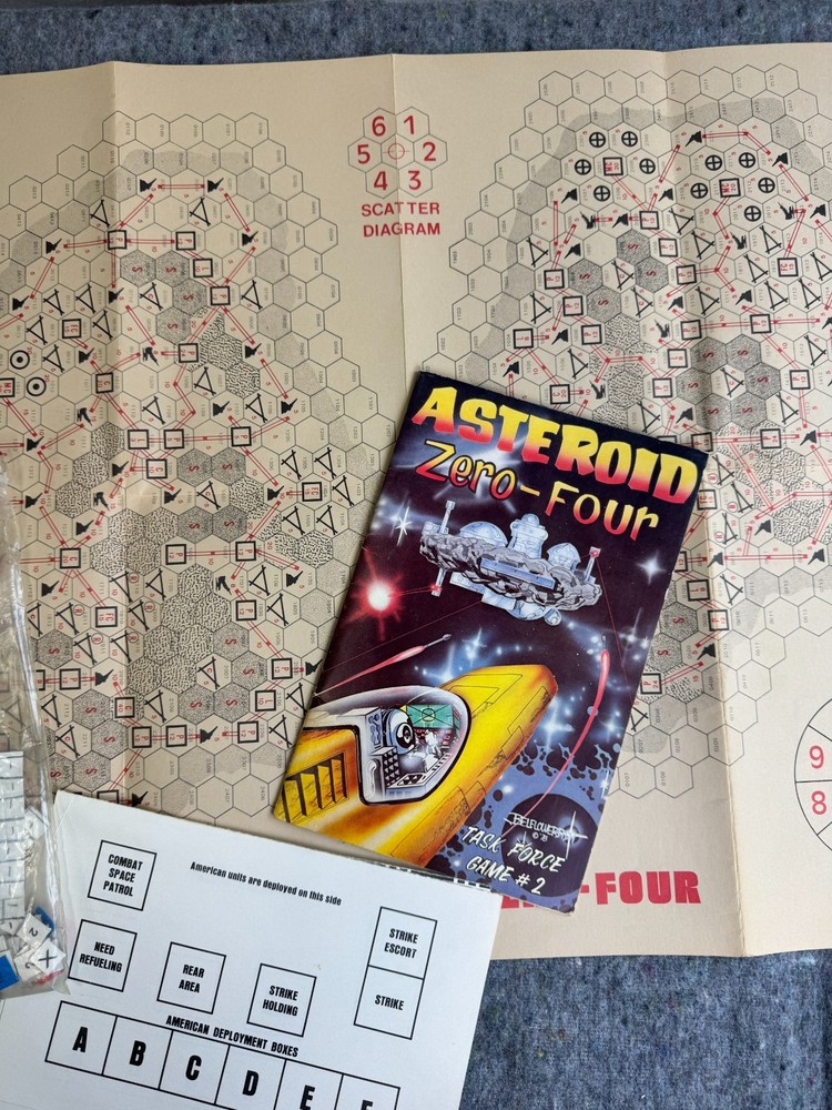 Asteroid Zero-Four 1979 Task Force Games #2 Turn Based (Pieces are Punched)