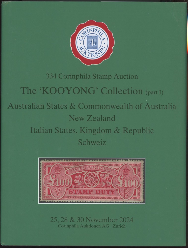 Australia Australian States New Zealand Specialized Auction Catalog Corinphila