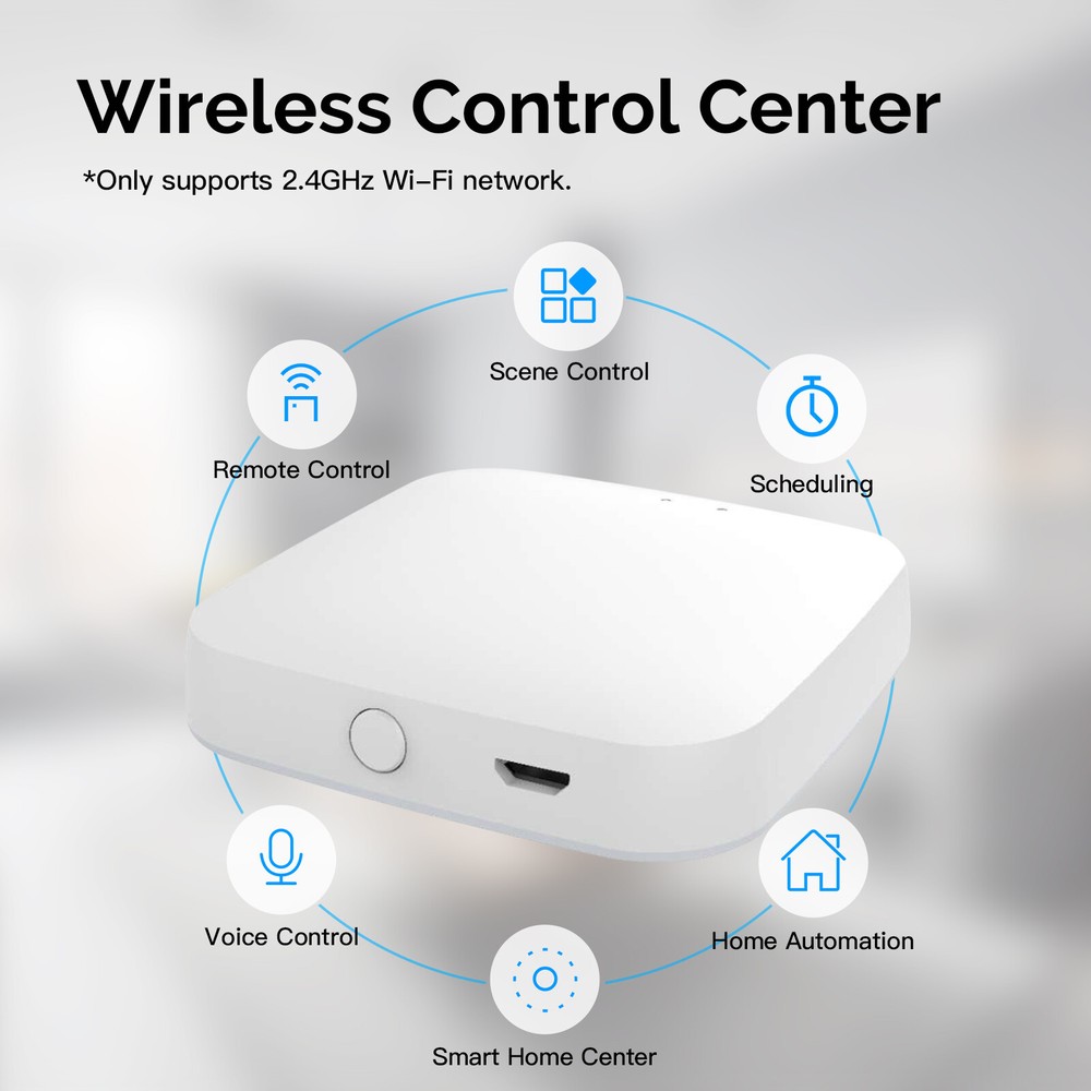 MOES Tuya Smart Multi-Mode Wireless Hub ZigBee Bluetooth Mesh Gateway App Remote
