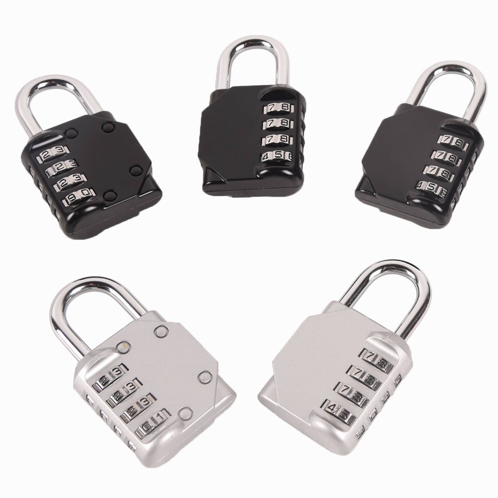 Combination Locks 4 Digit Combination Padlocks Reset for School Gym Locker
