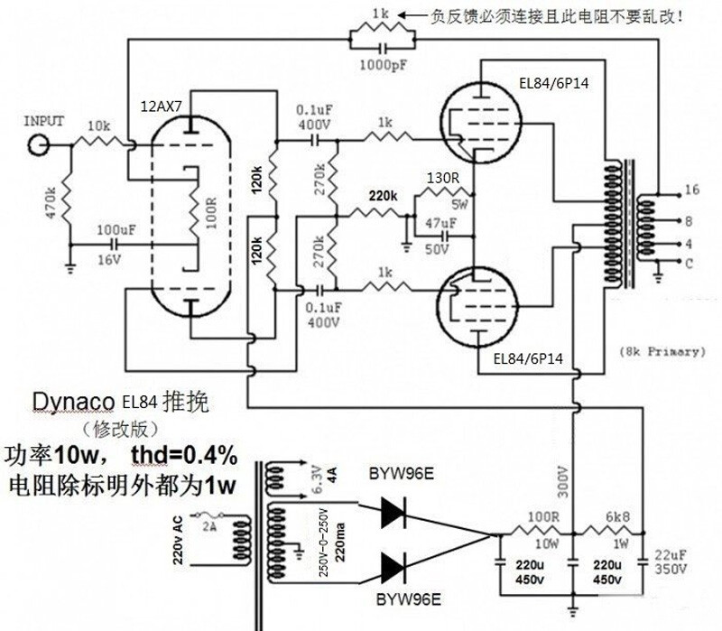 12AX7-EL84 6P14 Push-Pull Tube Amplifier PCB Board Tube Amplifier