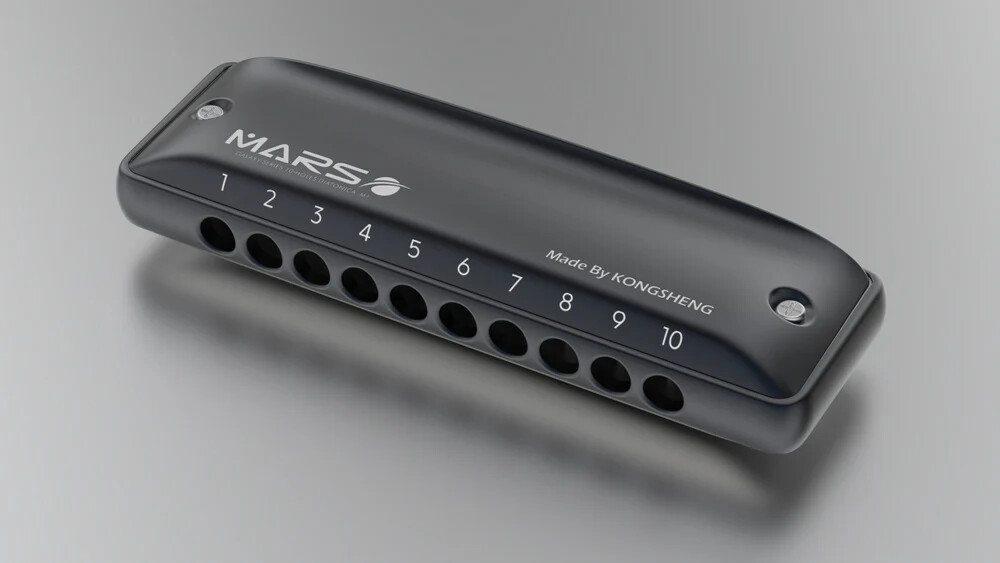 Kongsheng Mars with Aluminum Comb Black Diatonic Harmonica multiple keys